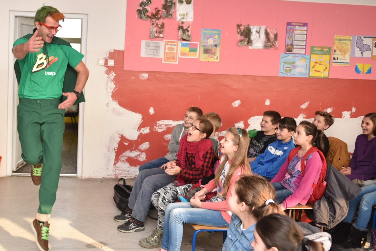 Beepster visits school kids in Kakanj