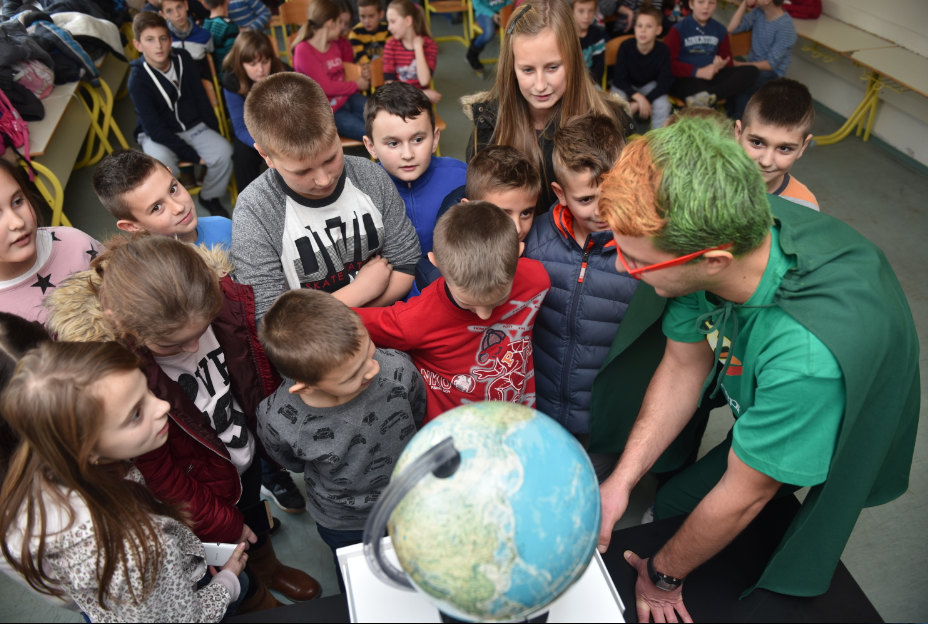 Super Hero Beepster visited students in Ilijaš